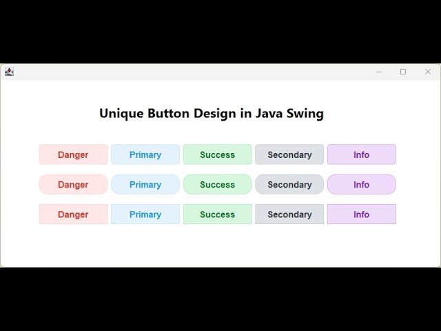 Unique, Modern, Rounded & Customizable Button in Java Swing | Custom UI Design