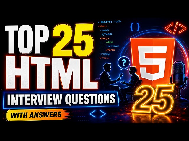 Top 25 HTML & CSS Interview Questions and Answers | Frontend Interview Preparation