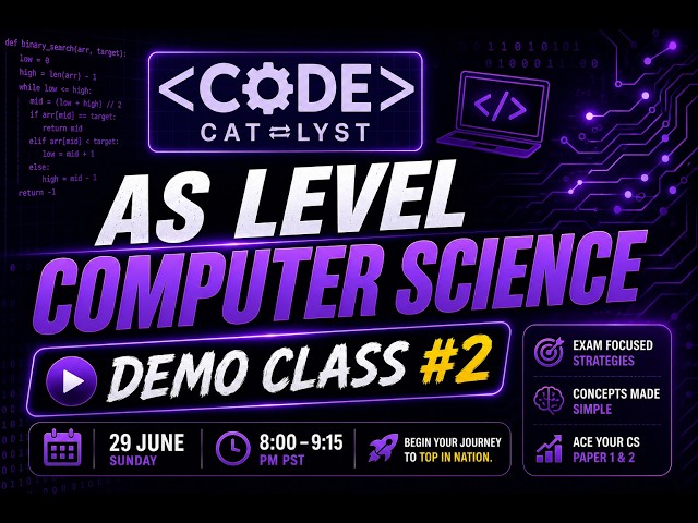 AS LEVEL CS DEMO CLASS # 2 -  BINARY DENARY HEXADECIMAL - AS LEVEL COMPUTER SCIENCE MAY JUNE 27