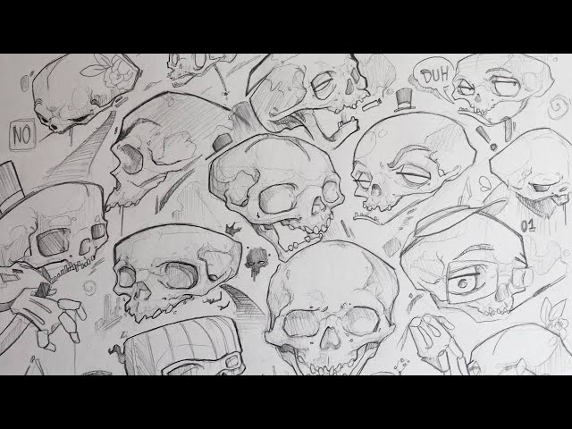 How to draw skulls (quick and easy)