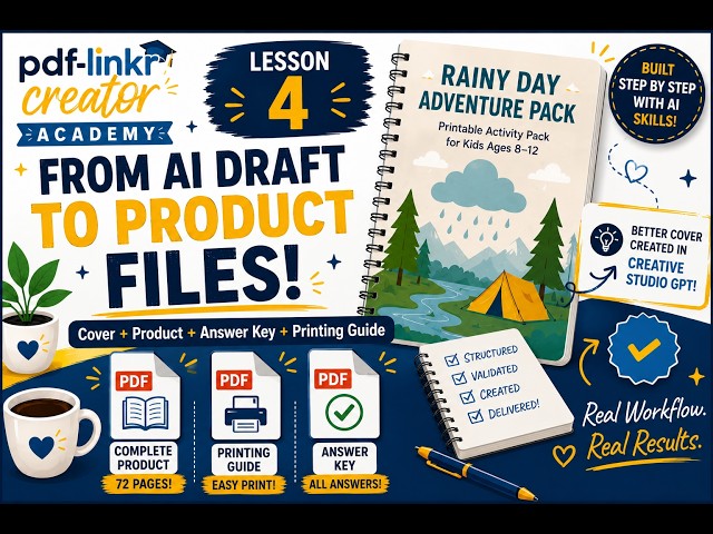 Finishing Our AI-Built Digital Product | Cover, Answer Key & Final PDFs