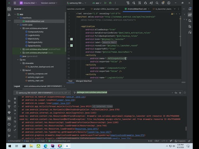 Resources$NotFoundException: Drawable mipmap/ic_launcher with resource ID #0x7f0d0000