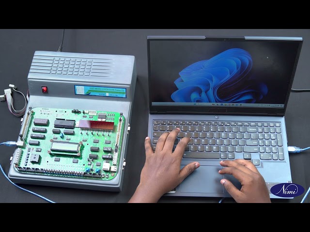 Use 8051 MicroController,Connect 8 LEDs to Port,Blink the LEDs Switch | NIMI | DIGITAL | ENGLISH |