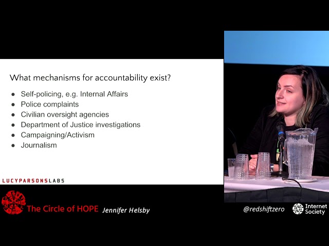 The Circle of HOPE (2018): OpenOversight: XKEYSCORE for Cops -Tracking/Surveilling Your Local Police
