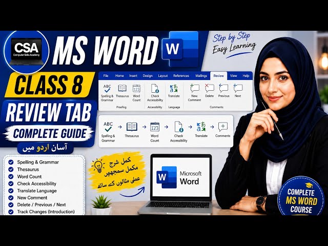 MS Word Basic Computer Course | Class 8 | Complete Beginner Course in Urdu
