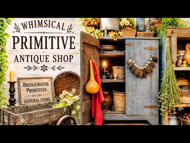 Fall Decorating | Old-Fashioned Primitive Farmhouse Antiques  Cottage | Bridgewater Inspired