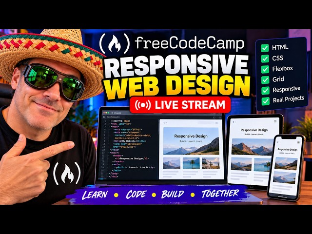 🔴 LIVE: Can I Complete freeCodeCamp Responsive Web Design? 💻🔥