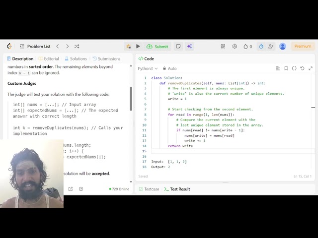 LeetCode 26: Remove Duplicates from Sorted Array | Two Pointers Explained in Python
