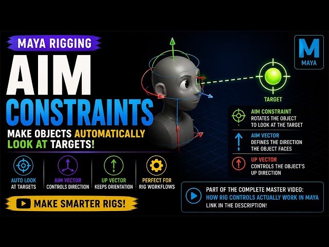 Aim Constraints Explained in Maya | Beginner Rigging Tutorial