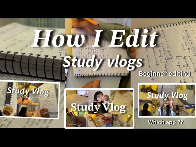 How i edit my study vlog | how to edit a video for beginners, productivity,