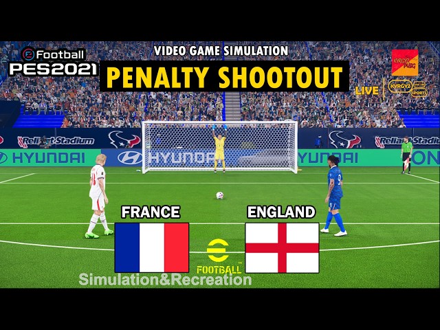 France vs England | 3rd Place 2026 Penalty Shootout Simulation | Mbappe vs Kane | eFootball PES 2021