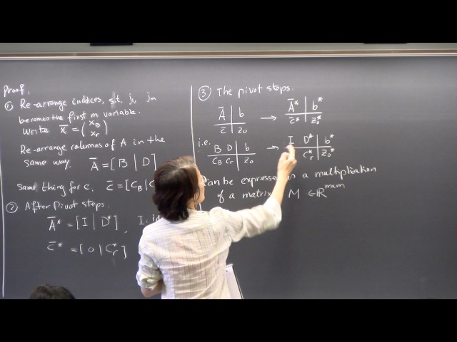 Linear Programming. Lecture 20. Proof of the matrix form. Review for exam 2.