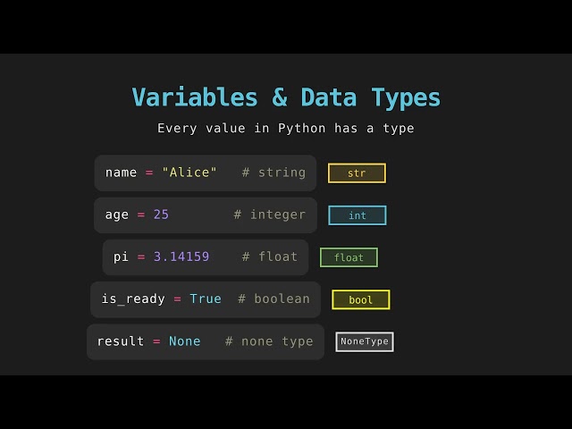 01 - Variables & Data Types in Python