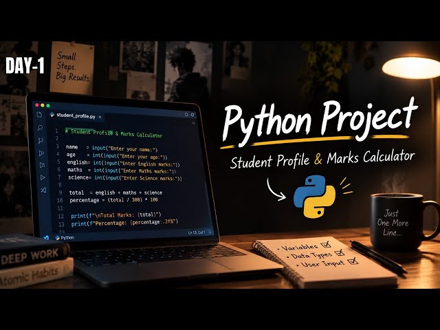 Learning python & building my first project 🐍 | LP Day-1