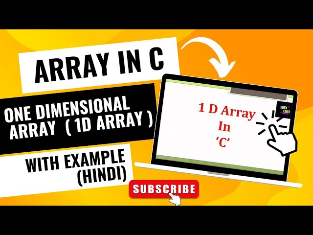One Dimensional Array in C. || Types Of Array  || 1D Array (Hindi).