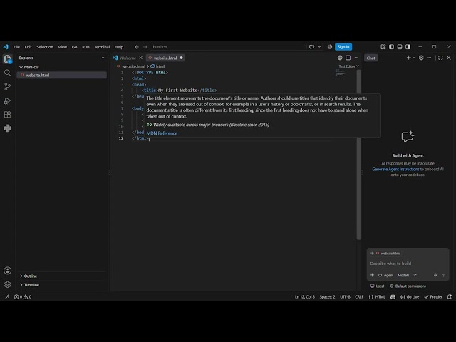 first step of becoming a web developer