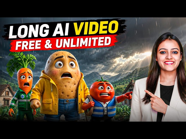 Make LONG AI Videos FREE🔥3D cartoon Animation + Voice✨AI Video kaise banaye🔥AI Video Generator