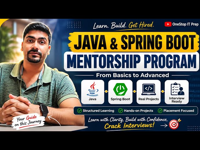 Java Spring Boot Mentorship | Zero to Job Ready with Real Projects #java #springboot #microservice 