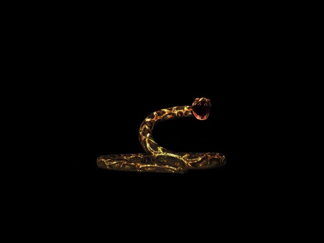 Glowing Snake 3d Hologram video | Black background | Free VFX