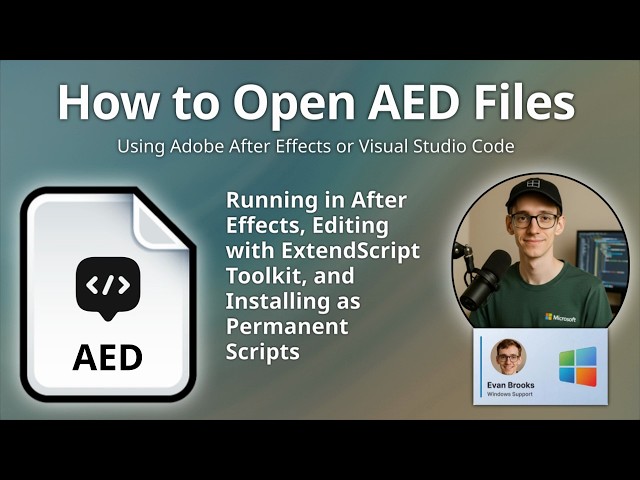 How to Open AED Files (After Effects Script)
