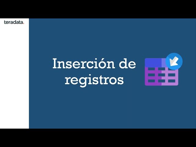 6 Inserción de registros