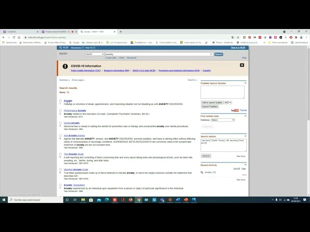 Como utilizar el MESH de PubMEd