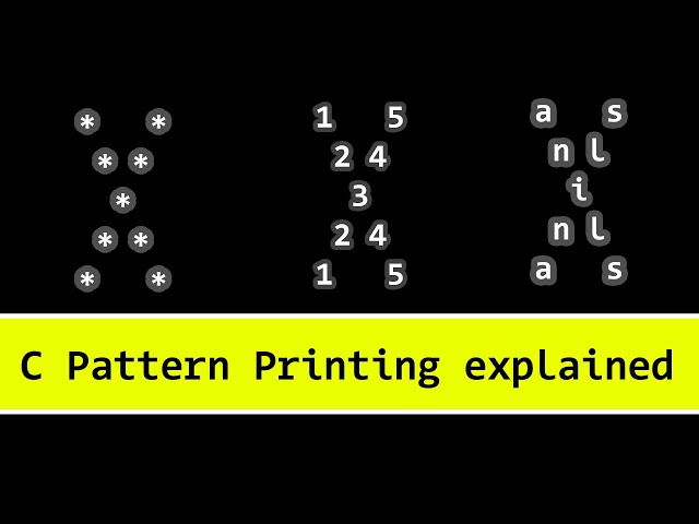 C Pattern Printing Programs | X Shape Explained