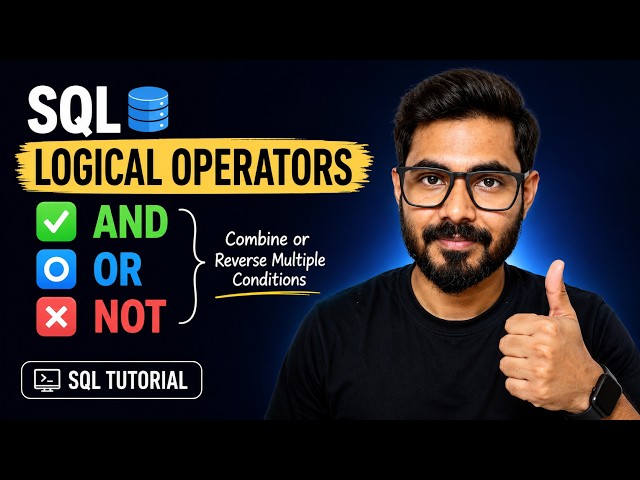 SQL Logical Operators Explained | AND, OR & NOT with Real Examples | PostgreSQL SQL Tutorial