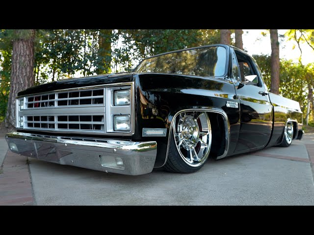 Camioneta Chevy C10 de carrocería cuadrada de 600 HP, construida en garaje, destrozada [4K]