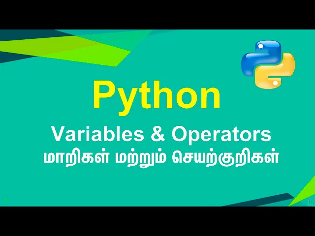 12th Computer Science - Chaper 5- Python Variables and Operators - Part 1