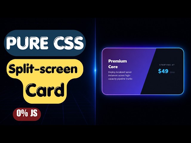 Pure CSS Slanted Split-Screen Card Layout Tutorial