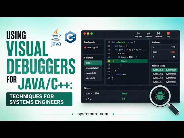 Visual Debugging for Java & C++: Debugging Techniques for Systems Engineers  GDB, LLDB IDE Debuggers