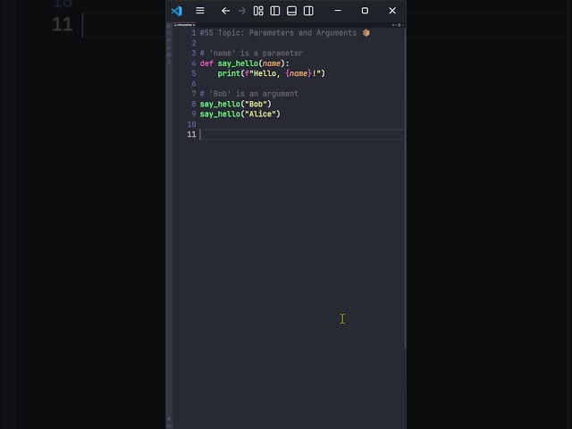 [55] Python Function Parameters & Arguments ✏️  Codex People #Shorts #Python