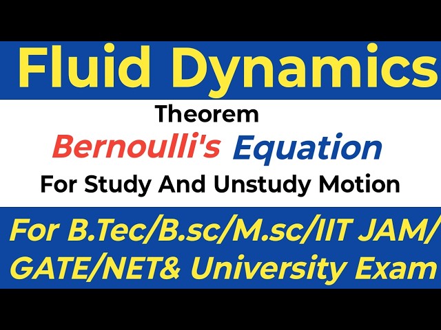 Bernoulli Equation Fluid Mechanics Engineering