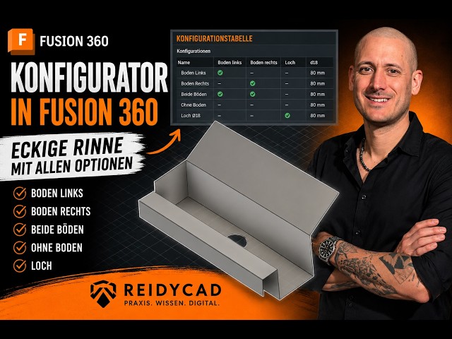 Fusion 360 Konfigurator einfach erklärt | Bauteile mit Varianten erstellen