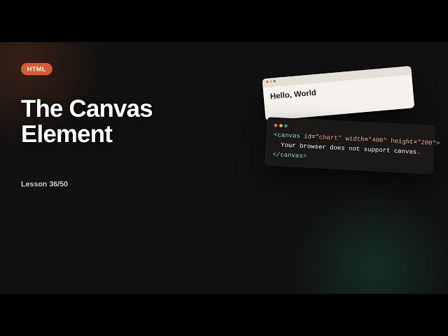 The Canvas Element | HTML Tutorial for Beginners