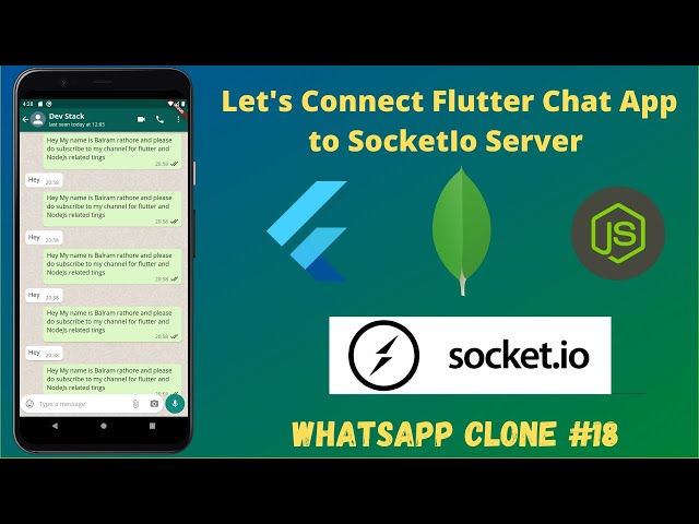 Flutter - Let's Connect our Chat App to SocketIo Server (Backend) || Realtime Communication || #18