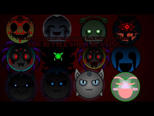 Geometry dash custom difficulty face(Version 14)(Fan Video)