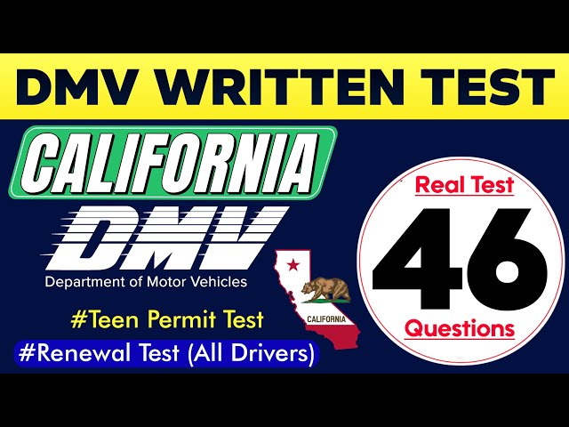 The Exact Questions on the 2026 California DMV Permit Test