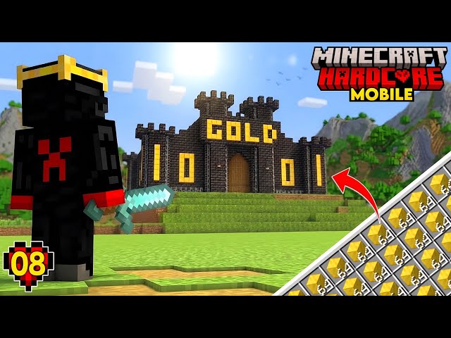 I Built A CASTLE GOLD FARM In Minecraft Hardcore