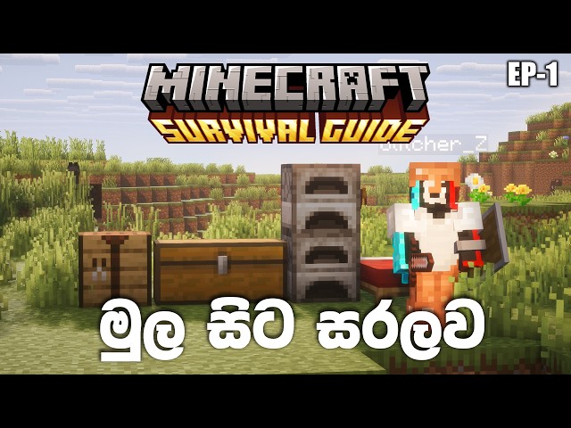 Minecraft survival guide | මුල සිට සරලව EP1