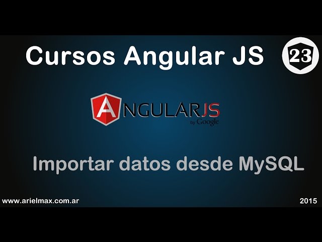 23 Cursos de Angular JS - Importar datos desde mysql con php