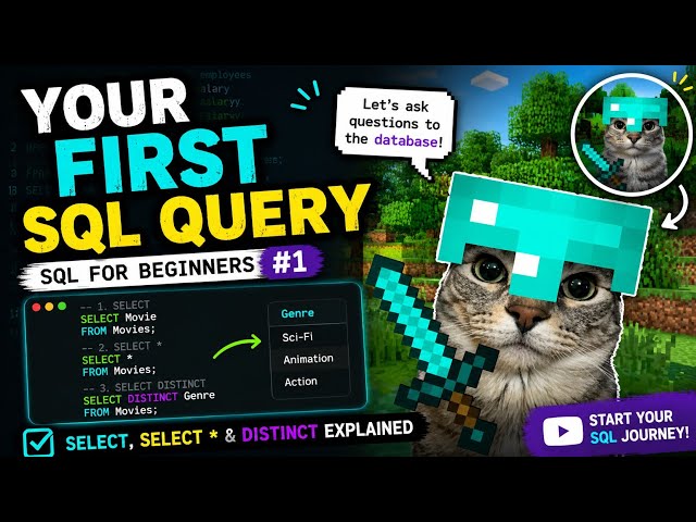 SQL for Beginners: Write Your First SQL Query | SELECT, SELECT * & DISTINCT