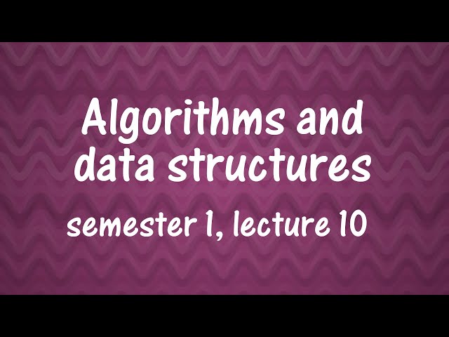 A&DS S01E10. Dynamic programming