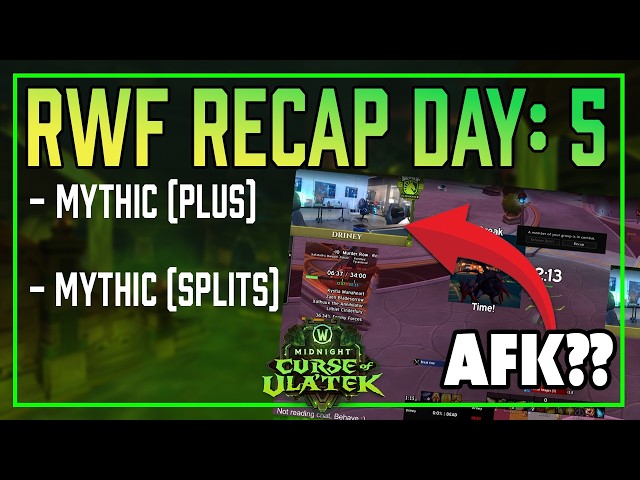 Race to World First Day 5 Recap - Mythic! (ignore the parentheticals)