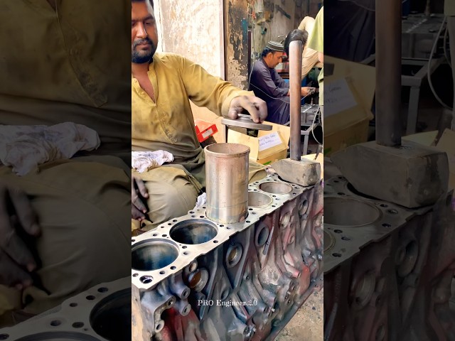 Famous Engineer Engine Sleeve liner fitting #foryou #shorts #ideas #tips