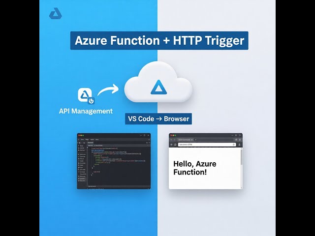 Azure Function Tutorial | HTTP Trigger + VS Code → Browser + API Management | AZ-104 Tips