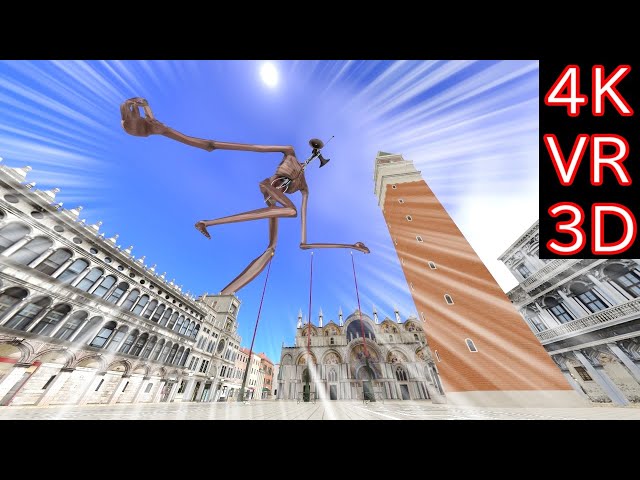 【MMD VR180】Siren Head Sprints in Venice  (サイレンヘッドがヴェネチアで疾走)