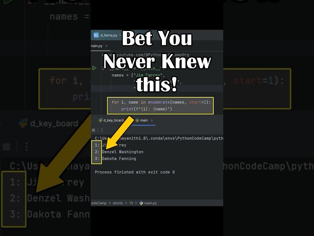 The Secret Power of enumerate Revealed !! Python Trick 🤫