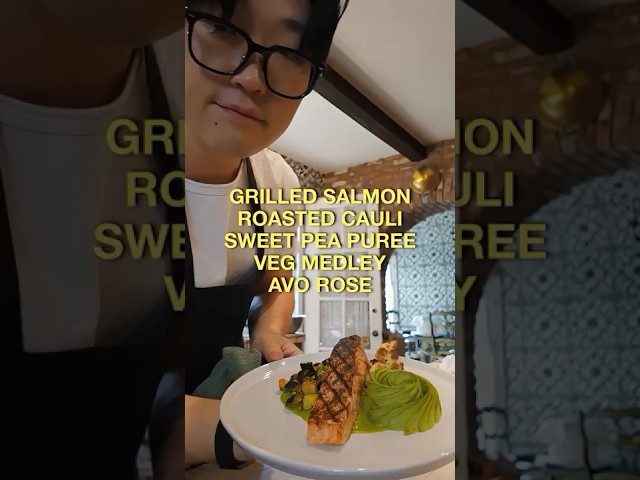 this is what I made as a personal chef in beverly hills.an easy, quick, healthy salmon lunch!